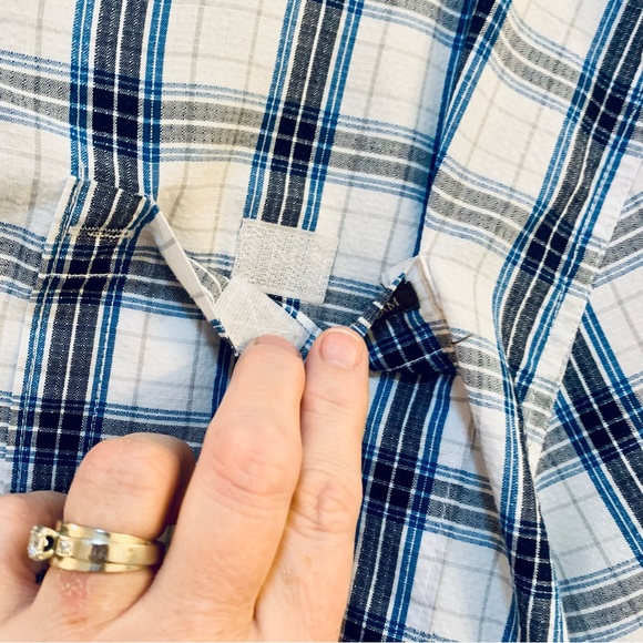 Field & Stream Blue/White Plaid Short Sleeve Fishing Shirt Sz. XXL - Picture 6 of 9